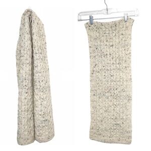 Aran Crafts 100% Wool Cream Flecked Knit Scarf